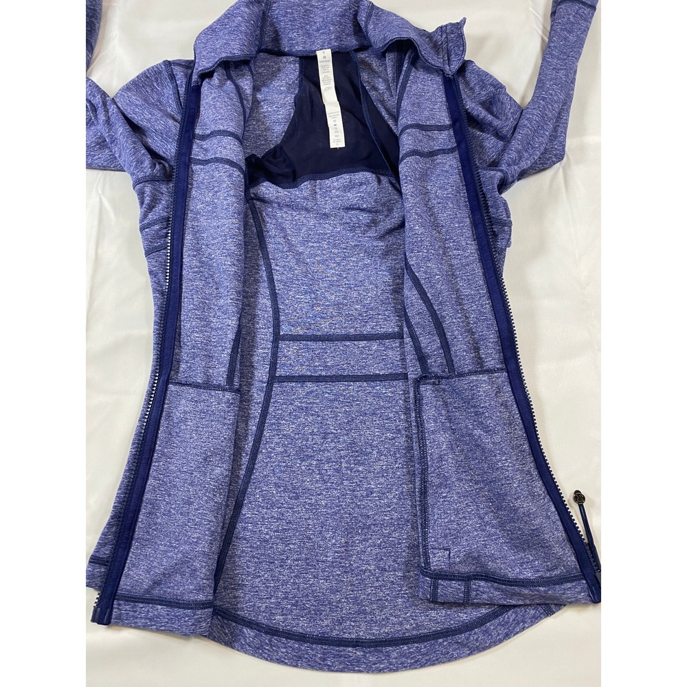 Lululemon Define Jacket Heathered Blue Full Zip Size 8 - Picture 7 of 11